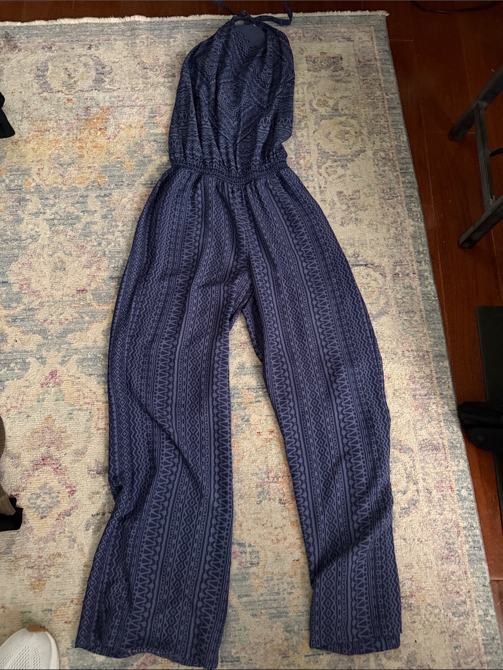 Prana Halter-Top Printed Wide-Leg Jumpsuit